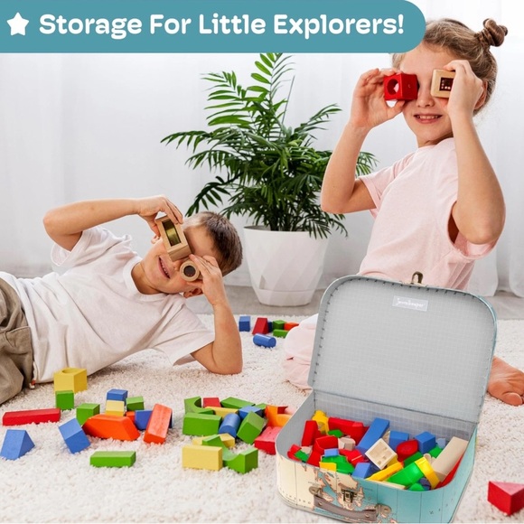 Jewelkeeper Paperboard Suitcases, Set of 3 – Vintage Decorative Storage Box - Picture 16 of 16